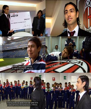 Pepsi World Challenge 2006 ทดสอบสมรรถภาพร่างกาย ที่ห้องทดสอบภายในสนามของสโมสร AC MILAN